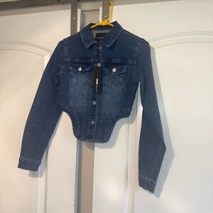 Fashion Nova Blue Denim Crop Top